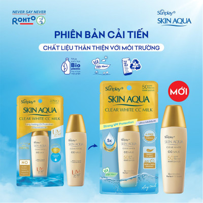 Sữa Chống Nắng Dưỡng Da & Trang Điểm Nhẹ Sunplay Skin Aqua Clear White CC Milk SPF50 25g