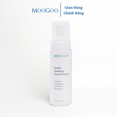 Sữa rửa mặt tạo bọt dưỡng ẩm chiết xuất đu đủ cho da nhạy cảm, da mụn ko SLS, Sulffate Moogoo thuần chay thiên nhiên Úc