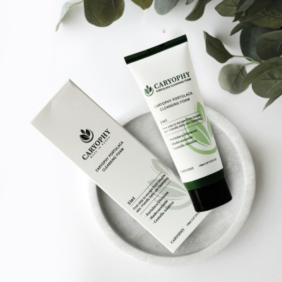 Sữa rửa mặt làm giảm mụn và ngăn ngừa mụn Caryophy Portulaca Foam Cleanser 150ml + Tặng kèm 1 Mặt nạ dưỡng da Some By Mi