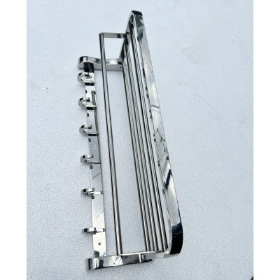 Mẫu Máng Khăn Đa Năng Cao Cấp Kibath Đế Đúc Móc Đúc Inox 304 KB-967