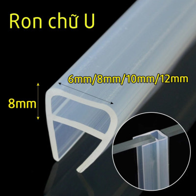 1 Mét Ron Dán Khe Hở Khung Cửa Kính Chống Bụi Chống Ồn Ngăn Côn Trùng 6 8 10 12mm Tặng Kèm Keo Legaxi