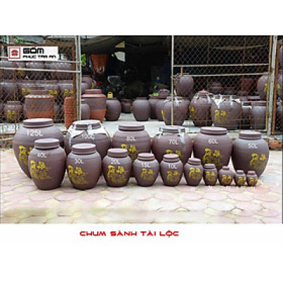 Chum rươu Bát Tràng sành sứ 5l 10l 20l 30l 50l