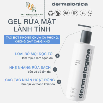 Sữa rửa mặt không xà phòng dành cho da dầu SPECIAL CLEANSING GEL của Dermalogica - Dolly Beauty