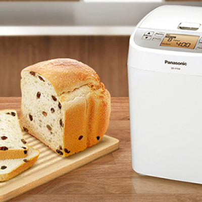 Máy Làm Bánh Mì Panasonic SD-P104WRA - Chế độ hẹn giờ 13 tiếng - Chức năng ghi nhớ khi mất điện - 13 thực đơn tự động - Hàng chính hãng