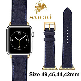 Dây Apple Watch 49mm 45mm 44mm 42mm, Chất Liệu Da Bò Cao Cấp, Dây Đeo Phong Cách Cổ Điển, Tương Thích Các Phiên Bản Series Ultra2/Ultra/SE2/SE/10/9/8/7/6/5/4/3/2/1