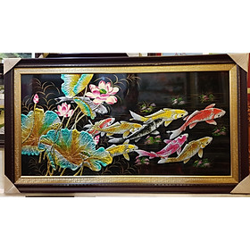 TRANH SƠN MÀI ĐẮP NỔI THẾP VÀNG BẠC - VẠN SỰ HANH THÔNG 