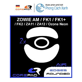 Feet chuột PTFE Corepad Skatez cho Zowie AM / FK1 / FK1+ / FK2 / S1 / S2 / ZA11 / ZA12 / Ozone Neon / Neon M10 (2 bộ) - Hàng Chính Hãng