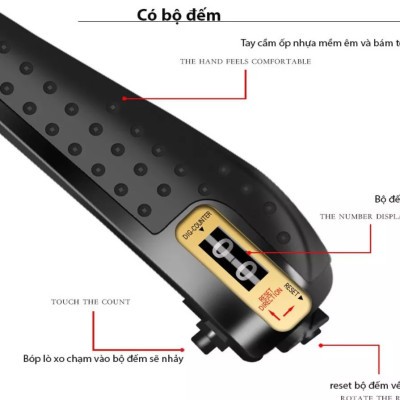 Combo 2 Món: Kìm Bóp Tay Có Máy Đếm Tập Cơ Tay Và Dây Nhảy Thể Lực Tập Gym Hiệu Quả - combo dây nhảy và kìm bóp tay