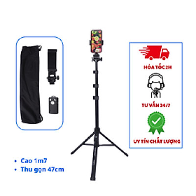 Gậy selfie Yunteng VCT 91666L - tích hợp chân tripod và cằm tay selfie nhỏ gọn tiện lợi - hàng chính hãng