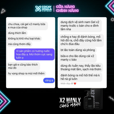 Dung Dịch Vệ Sinh Nam X2 Manly Cỏ Cây Hoa Lá - Làm Sạch Tức Thì - Mùi Hương Nam Tính - 150g