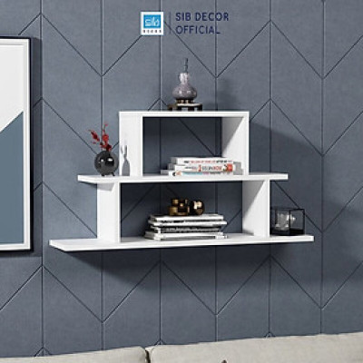 Kệ Gỗ Trang Trí Treo Tường 3 Tầng SIB Decor KT514