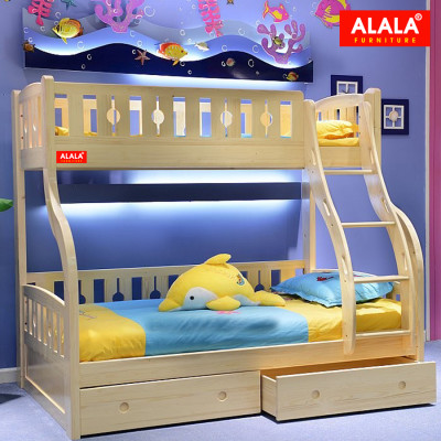 Giường tầng ALALA109 cao cấp/ Miễn phí vận chuyển và lắp đặt/ Đổi trả 30 ngày/ Sản phẩm được bảo hành 5 năm từ thương hiệu ALALA/ Chịu lực 700kg