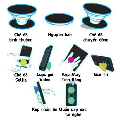 Popsocket in hình dành cho điện thoại mẫu Cô Bé Áo Vàng