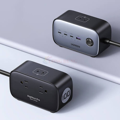Sạc đa cổng Ugreen Diginest Pro 3AC 1USB 3Type-C 100W QC 4+ PD 3.0 CD270 - Hàng chính hãng
