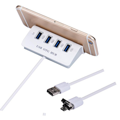Bộ chia 4 Cổng USB OTG HUB - Hàng Nhập Khẩu