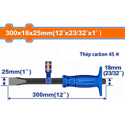 [CHÍNH HÃNG ]Mũi đục dẹp nguội 25x18x300mm WADFOW WCC1302