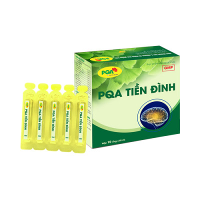 Tiền Đình PQA Hỗ Trợ Tăng Cường Tuần Hoàn Máu Não, Tai Biến,  Các Triệu Chứng Sau Tai Biến Hộp 10 Ống