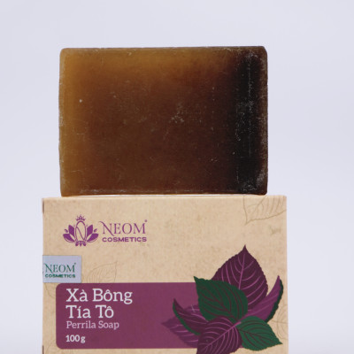 Xà Bông Tía Tô Dưỡng Da Tự Nhiên Cao Cấp - Perilla Soap