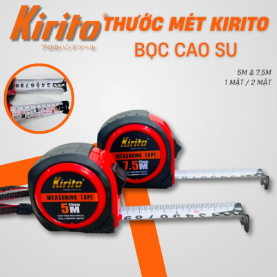 Thước cuộn Kirito 5m và 7.5m cao cấp chính hãng đủ kích thước