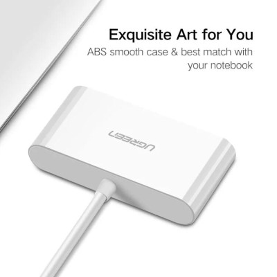 Ugreen UG30377US163TK Bộ chuyển đổi TYPE C sang USB 3.0 + HDMI + hỗ trợ nguồn TYPE C - HÀNG CHÍNH HÃNG