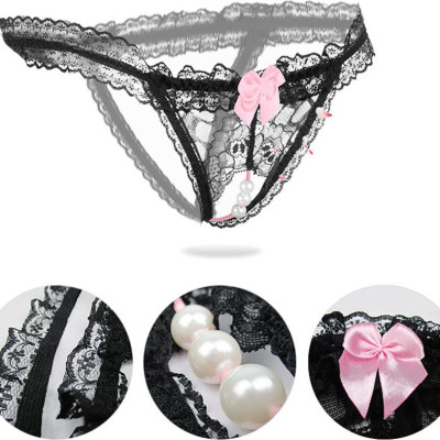 Quần lọt khe nữ đũng bi - đen