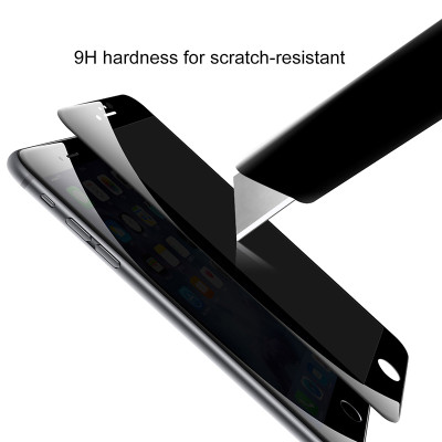 Miếng dán kính cường lực chống nhìn trộm cho iPhone 6 Plus / 6s Plus hiệu Baseus Full 3D cạnh vát 2.5D   - hàng nhập khẩu