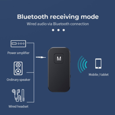 Bộ Thu Và Phát Âm Thanh Bluetooth 5.1 2 IN 1 Cho Xe Hơi BT03 - Hàng Nhập Khẩu