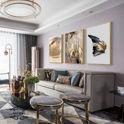 Bộ tranh trang trí hiện đại khung composite- T043