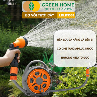 Bộ Vòi Nước Tưới Tưới Cây, Rửa Xe Đa Năng Greenhome, Lebenlang LBLB3368, Chế Độ Tưới Thông Minh