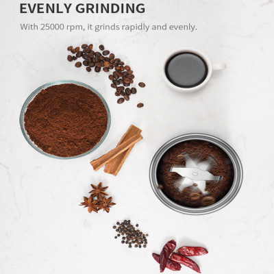 Máy xay hạt cà phê và các loại hạt ngũ cốc Shardor CG638B  Cối 2 lưỡi xay,  Công suất:  150W - Hàng Chính Hãng