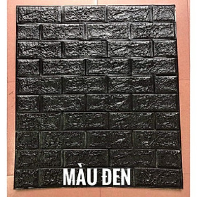 Bộ 5 Tấm Xốp Dán Tường 3D Giả Gạch Đen 70cmx77cm
