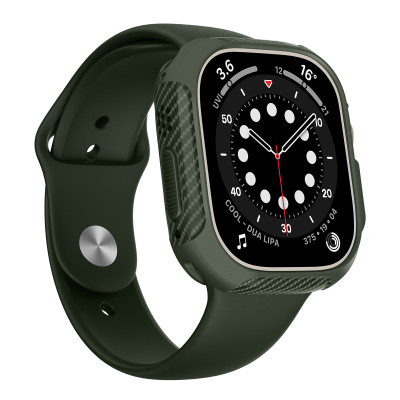 Ốp Case TPU Slim Carbon cho Apple Watch Ultra / Apple Watch Ultra 2 49mm - Hàng Chính Hãng