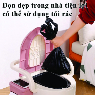 Nhà vệ sinh di động cho người già mang thai bệnh nhân đa năng 2 chức năng Chất liệu nhựa ABS chất lượng cao với tay vịn
