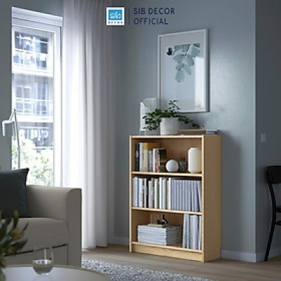 Kệ Sách 3 Tầng Có Hậu Billy Dài 80cm By SIB Decor KS106