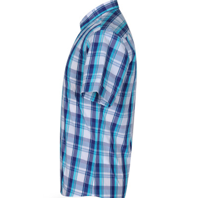 Áo sơ mi nam tay ngắn form slim fit vạt bầu Khatoco A1MN468S1-CNCR224-2411-N