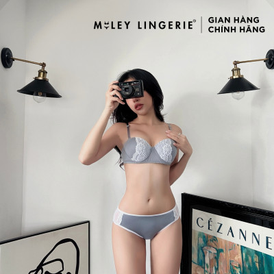Combo 2 Áo Ngực Cúp Ngang Phối Ren Có Gọng, Có Thể Tháo Dây Màu Xám - BRM11202