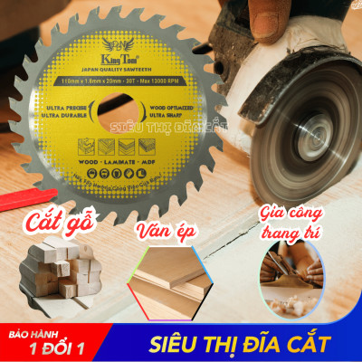 LƯỠI CƯA - LƯỠI CẮT GỖ 110-30 RĂNG KINGTOM VÀNG – CHẤT LƯỢNG VÔ ĐỊCH PHÂN KHÚC GIÁ RẺ!