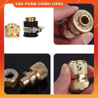 ️ Bộ dây vòi xịt nước rửa xe, tưới cây , tăng áp 3 lần, loại 7m, 10m 206701-3 đầu đồng, cút đồng