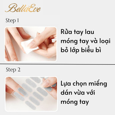 Set 34 Miếng Dán Móng Tay Chân Silicon Nhập Khẩu Hàn Quốc Silicon Bellaeve