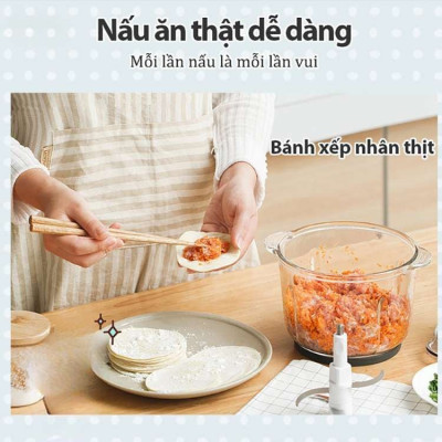 Máy Xay Thịt Đa Năng Mishio MK388 - Cối Thủy Tinh 2L, Xay Nhuyễn Mọi Loại Thực Phẩm, Đa Dụng, Tiện Lợi - hàng chính hãng