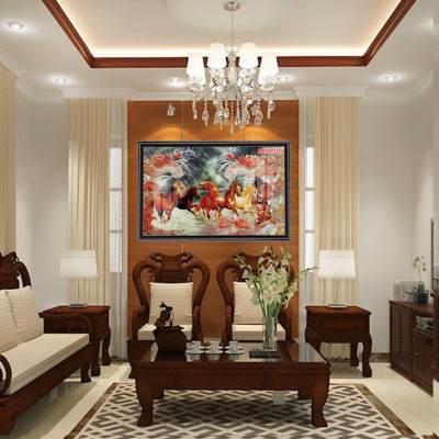 d801 01 Tranh kính bát mã phi nước đại ( được chọn mẫu)