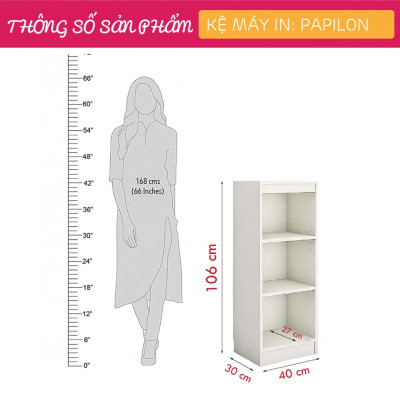 Tủ đựng hồ sơ kiêm giá sách SMLIFE Papilon