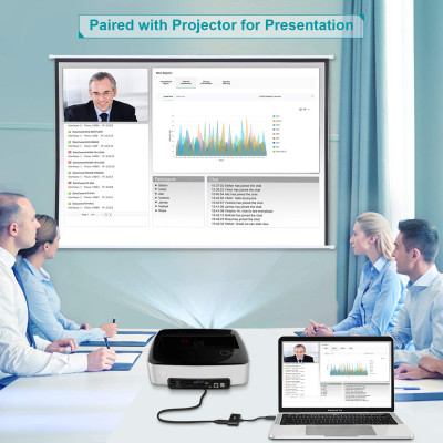 Hub sạc nhanh chia cổng 2 in 1 PD Type-C ra Type-C 3.0 và HDMI chuẩn 4K hiệu CHOETECH M03BK cho Macbook Pro / Smartphone - Hàng chính hãng