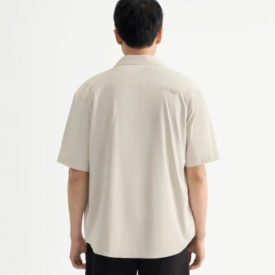 Áo sơ mi tay ngắn nam vải dù nhãn trang trí. Loose - RT 10F24SHS010 | ROUTINE CÀ MAU