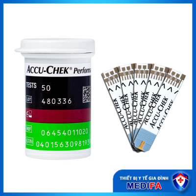 Hộp 50 Que Thử Đường Huyết Accu Chek Performa - Hàng Chính Hãng Roche, Date Xa