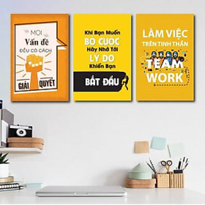 Tranh treo tường văn phòng tạo động lực làm việc hiệu quả (tặng kèm đinh)