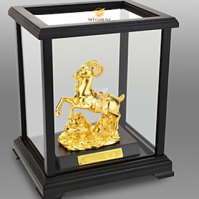 Tượng dê phong thủy (17x20x24cm) MT Gold Art- Hàng chính hãng, trang trí nhà cửa, phòng làm việc, quà tặng sếp, đối tác, khách hàng, tân gia, khai trương, mừng thọ 