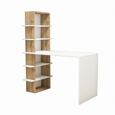 Bàn làm việc gỗ công nghiệp liền kệ để sách SMLIFE Dobby