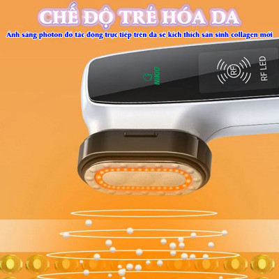 Máy Massage Mặt Và Nâng Cơ Mặt Nikio NK-128 - Công Nghệ Điện Di RF và EMS, Photon Xanh và Đỏ Chườm Nóng Và Lạnh - Hỗ Trợ Đẩy Tinh Chất, Giảm Nếp Nhăn, Tăng Sinh Collagen, Trẻ Hóa Da