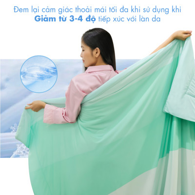 [CHĂN HÈ MÁT LẠNH] Mền lạnh I Cool Advance NIN House NM8036 1m6x2m1 màu gradient pastel | Chăn chần bông Ice Silk